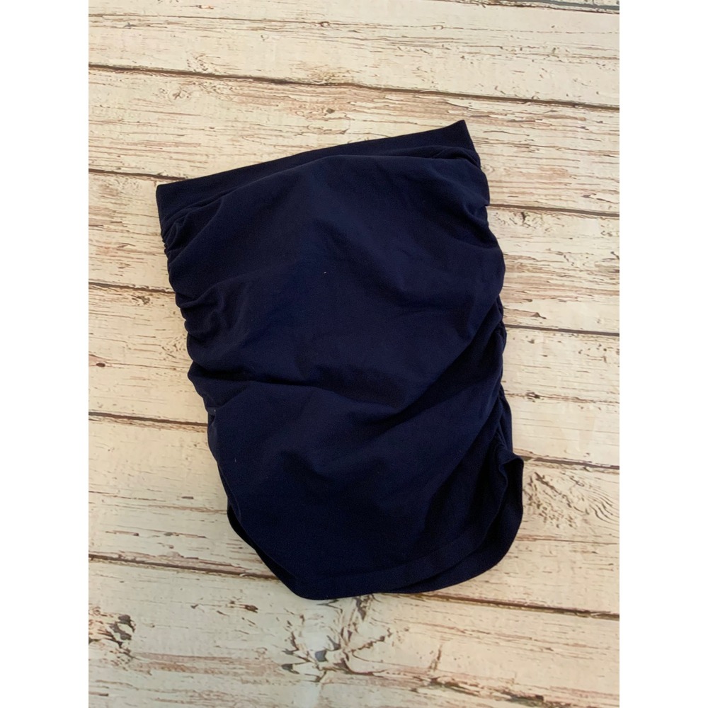 Bordeaux Seamless Womens Navy Blue Ruched Tube Top Strapless One Size OSFA